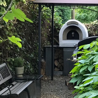 Outdoor kitchen with zinc